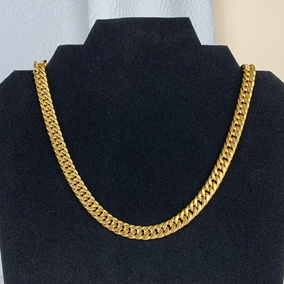 Other - 18K Gold Plated 7.3mm Thick Cuban Link Chain